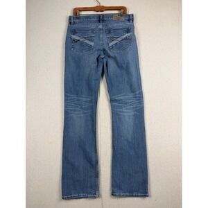 Cody James Mens Bootcut Jeans Blue Medium Wash Whiskered 31x32 Western0 Denim